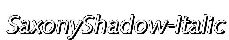 SaxonyShadow-Italic font preview