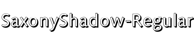 SaxonyShadow-Regular font preview
