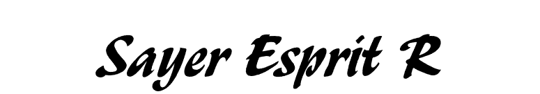 Sayer Esprit R font preview