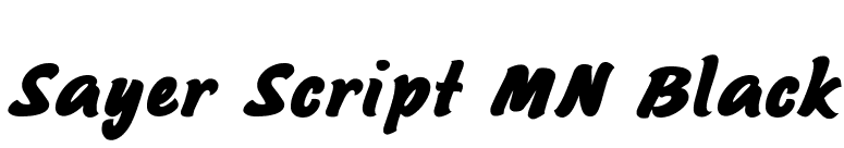 Sayer Script MN Black font preview
