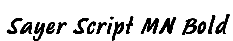 Sayer Script MN Bold font preview
