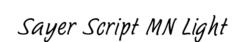 Sayer Script MN Light font preview
