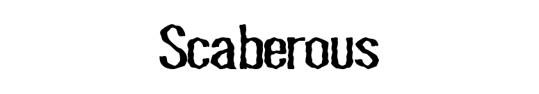 Scaberous font preview