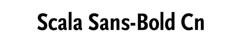Scala Sans-Bold Cn font preview
