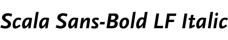 Scala Sans-Bold LF Italic font preview
