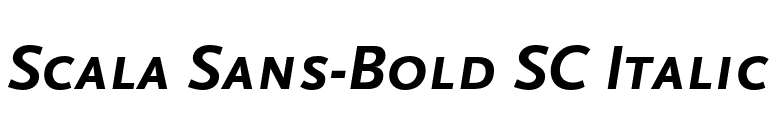 Scala Sans-Bold SC Italic font preview