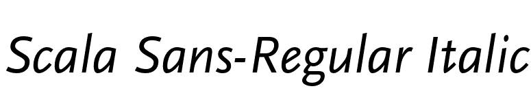 Scala Sans-Regular Italic font preview