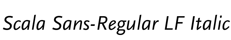 Scala Sans-Regular LF Italic font preview