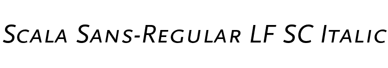 Scala Sans-Regular LF SC Italic font preview