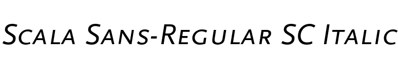 Scala Sans-Regular SC Italic font preview