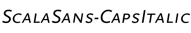ScalaSans-CapsItalic font preview