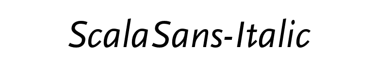 ScalaSans-Italic font preview