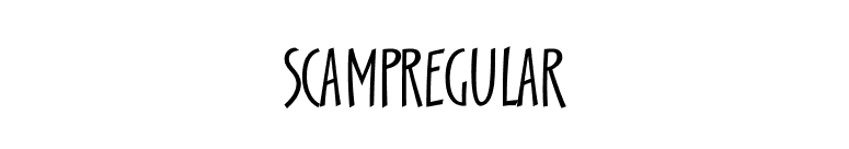 ScampRegular font preview