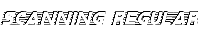 Scanning Regular font preview