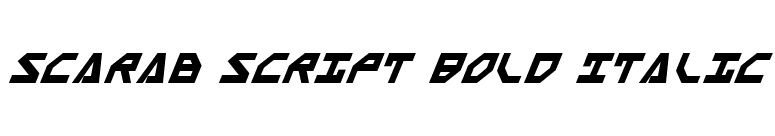 Scarab Script Bold Italic font preview