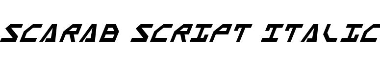 Scarab Script Italic font preview