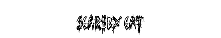 Scaredy Cat font preview