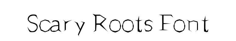 Scary Roots Font font preview