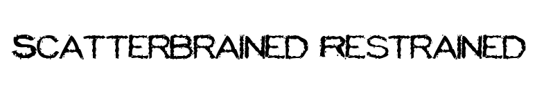 Scatterbrained Restrained font preview