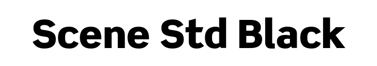 Scene Std Black font preview