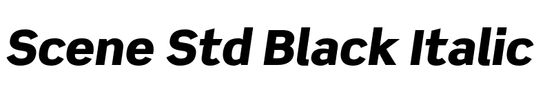 Scene Std Black Italic font preview