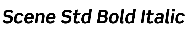 Scene Std Bold Italic font preview