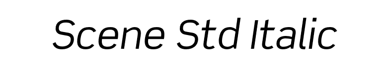 Scene Std Italic font preview