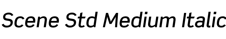 Scene Std Medium Italic font preview