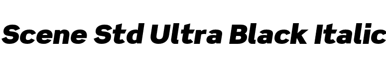 Scene Std Ultra Black Italic font preview