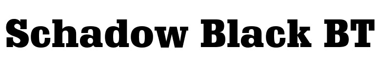 Schadow Black BT font preview
