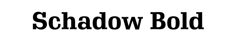Schadow Bold font preview
