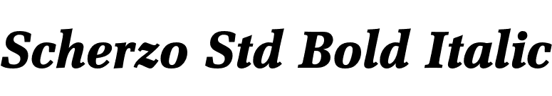Scherzo Std Bold Italic font preview
