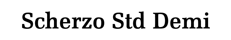 Scherzo Std Demi font preview