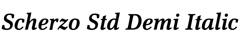 Scherzo Std Demi Italic font preview
