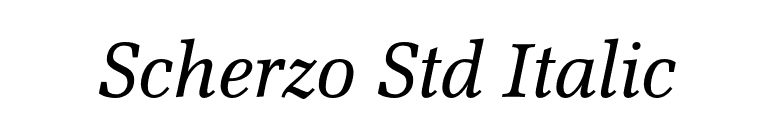 Scherzo Std Italic font preview