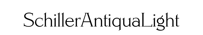 SchillerAntiquaLight font preview