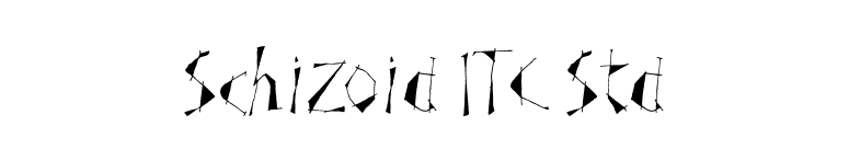 Schizoid ITC Std font preview