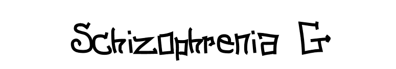 Schizophrenia G font preview