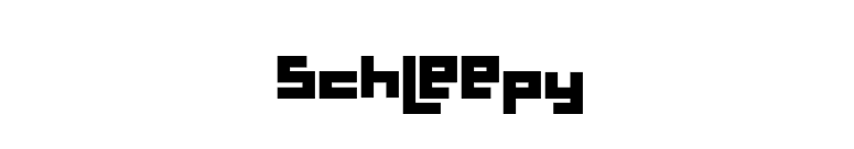 Schleepy font preview