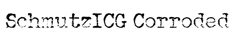 SchmutzICG Corroded font preview