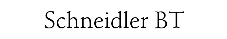Schneidler BT font preview