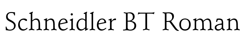 Schneidler BT Roman font preview