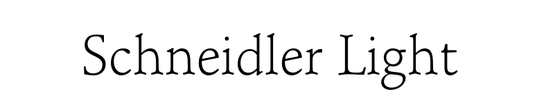 Schneidler Light font preview
