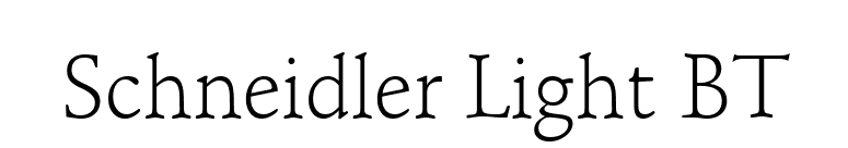 Schneidler Light BT font preview