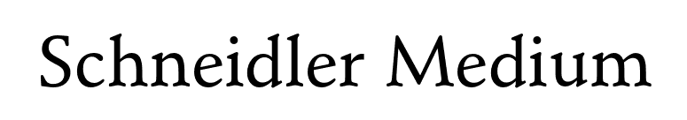 Schneidler Medium font preview