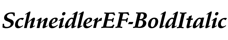 SchneidlerEF-BoldItalic font preview