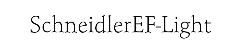 SchneidlerEF-Light font preview