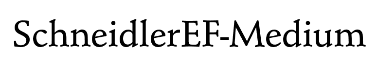 SchneidlerEF-Medium font preview