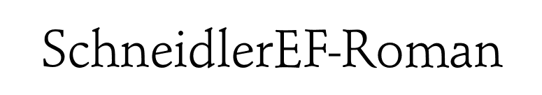 SchneidlerEF-Roman font preview