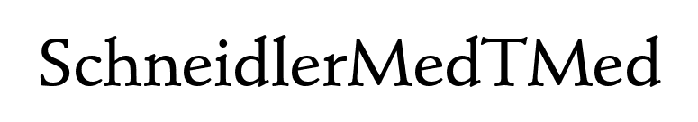 SchneidlerMedTMed font preview